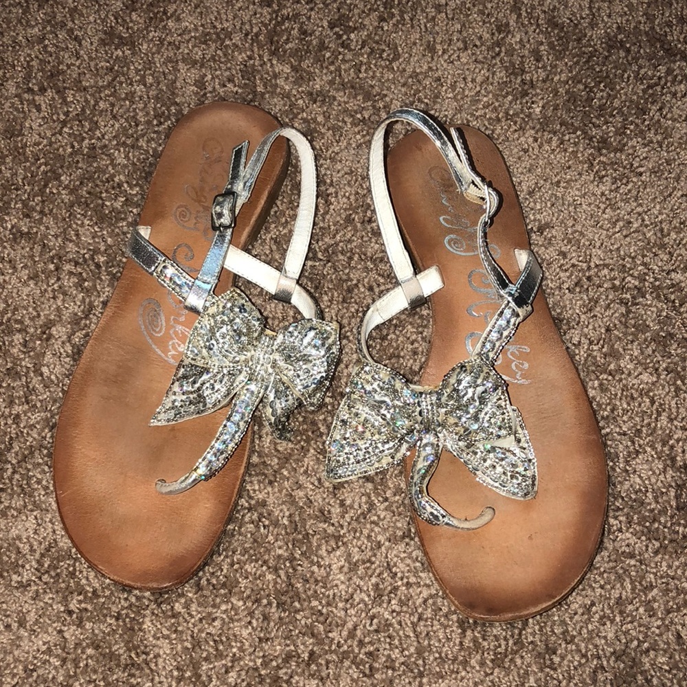 Sparkly Bow Sandals